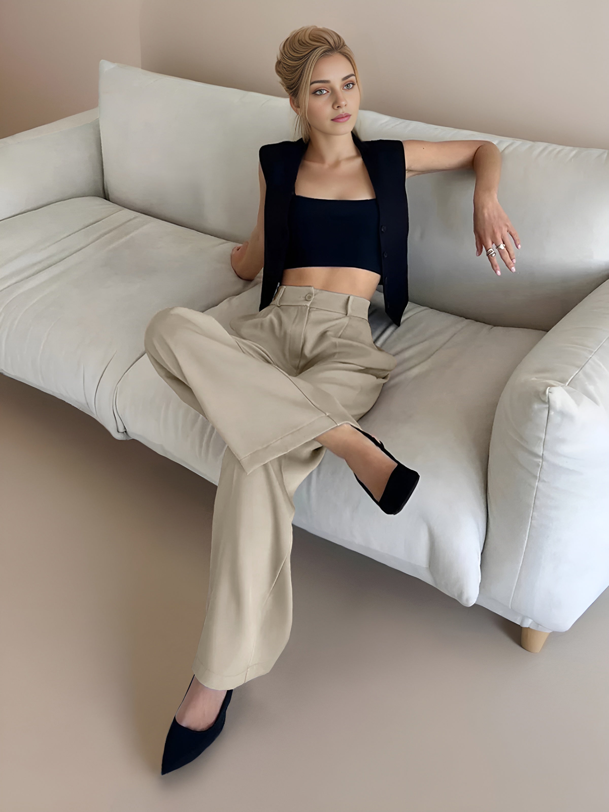 Old Money Pockets Wide Leg Pants - For Women