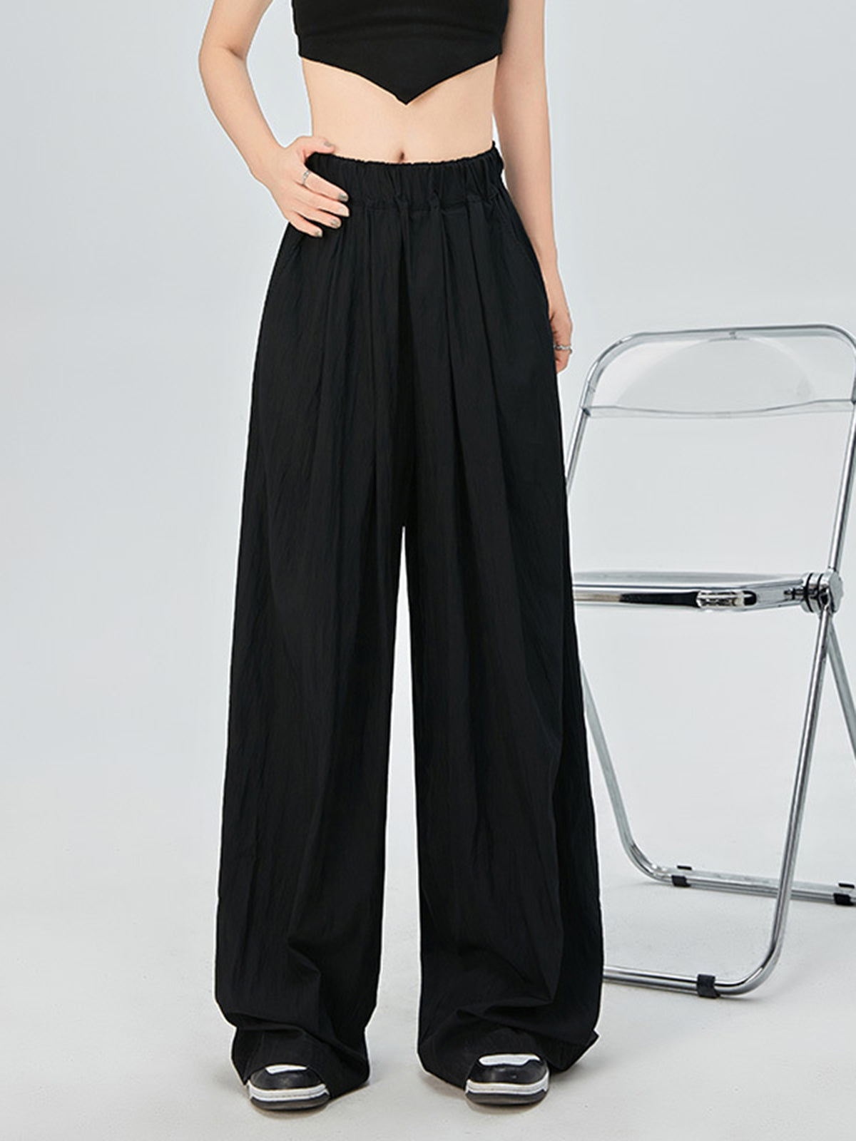 Classic Loose Pleated Wide Leg Pants