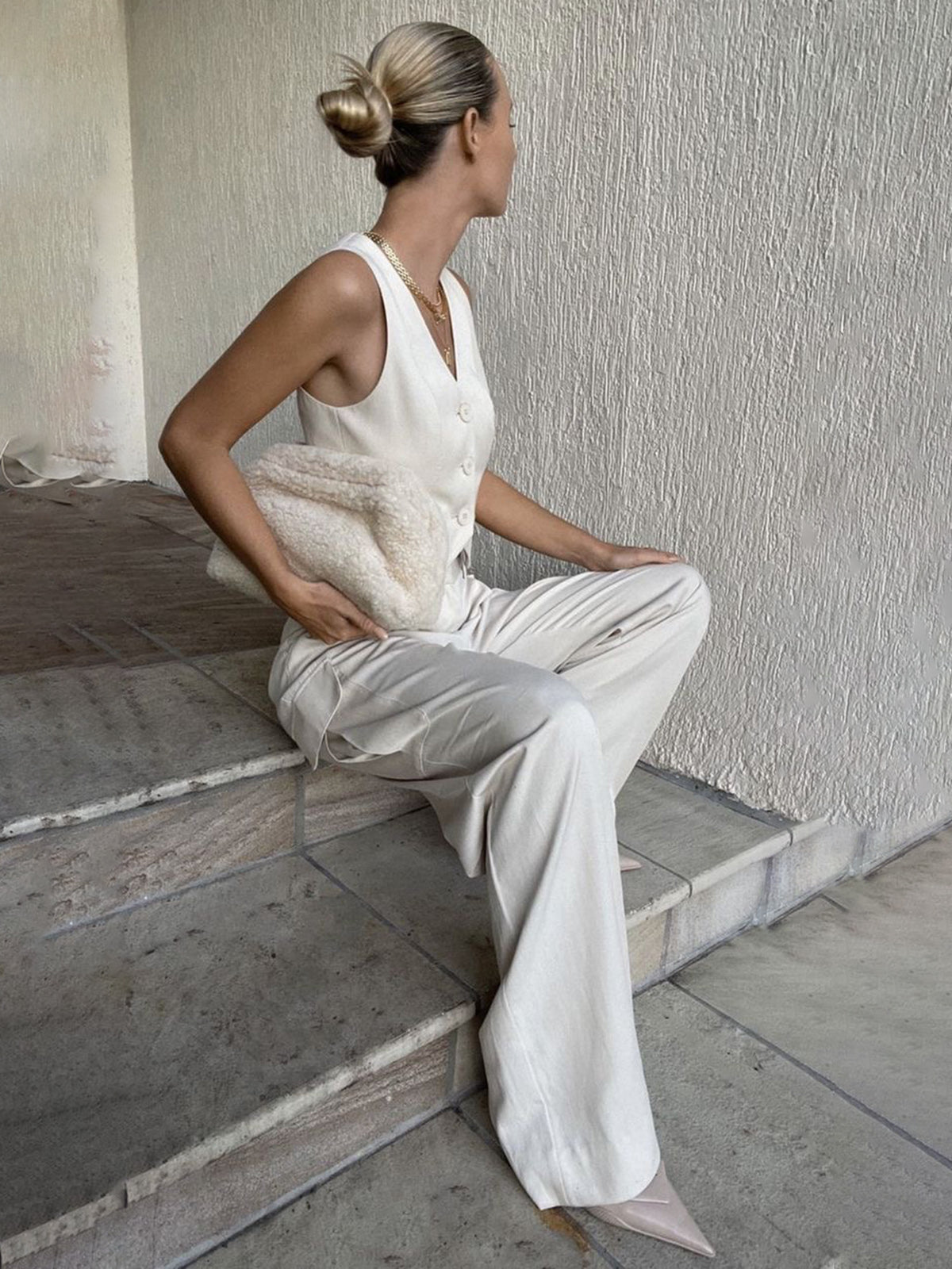 Pure Cotton Wide Leg Pants