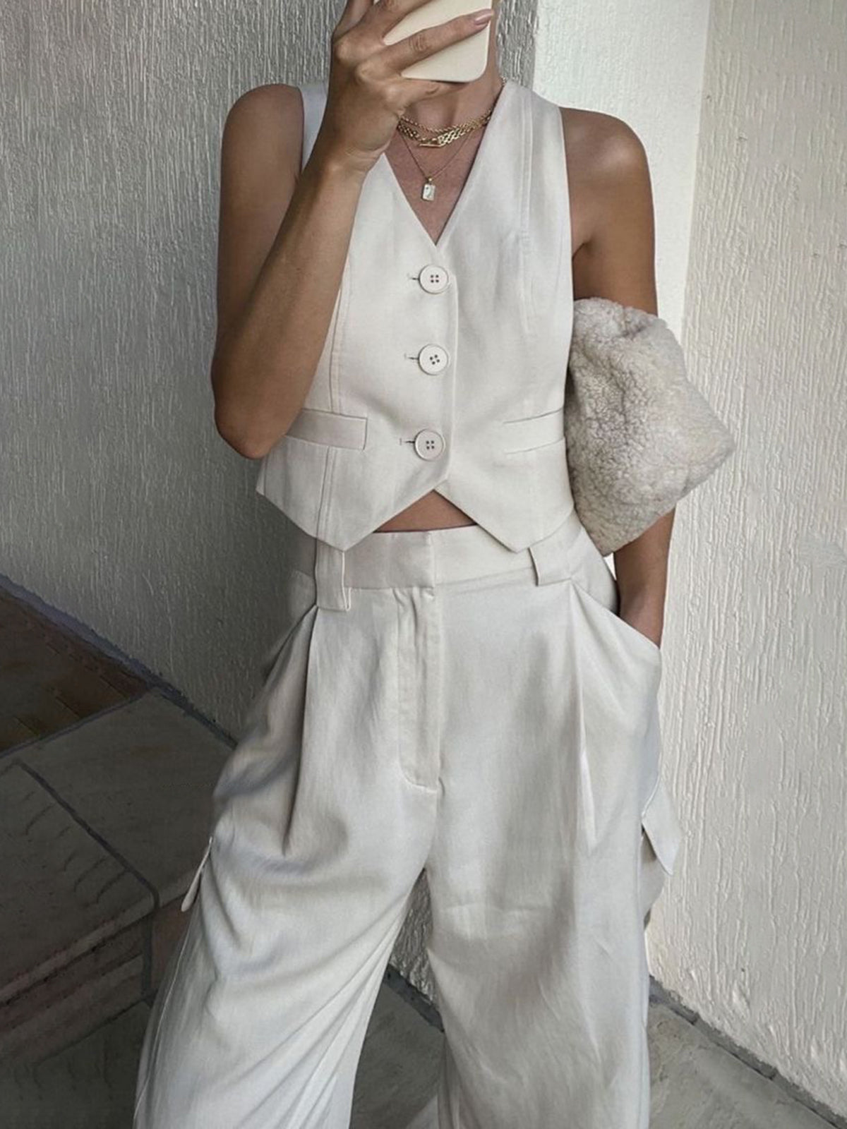 Pure Cotton Wide Leg Pants