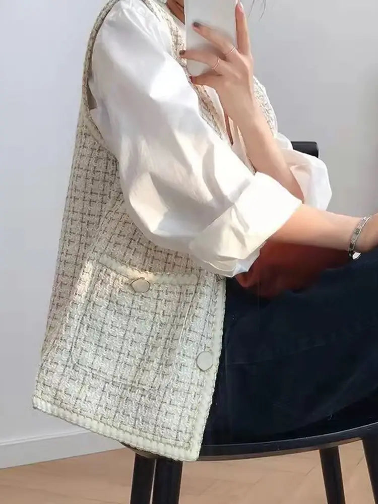 Vintage Tweed Vest for Women