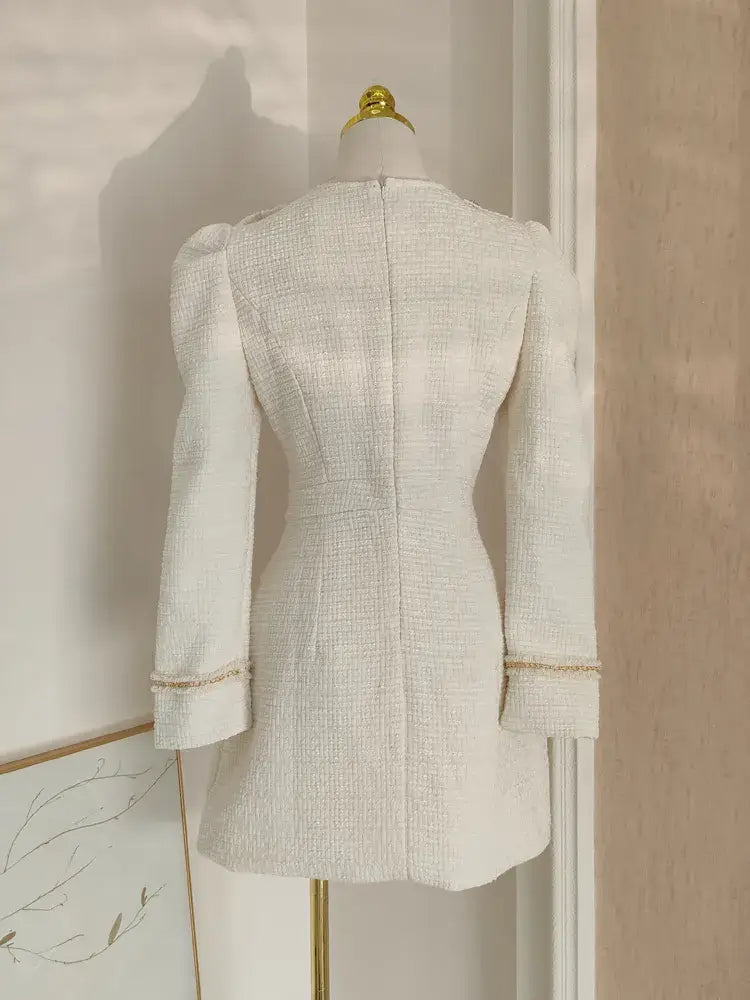 White Tweed Dress