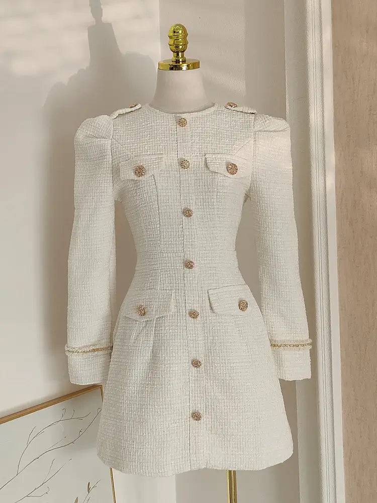 White Tweed Dress