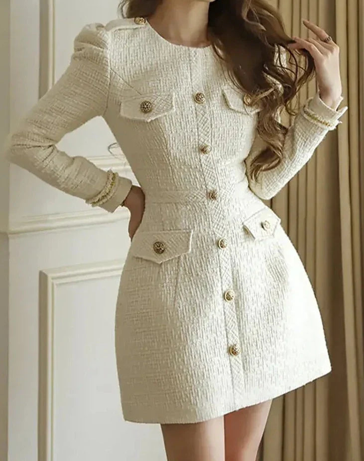 White Tweed Dress