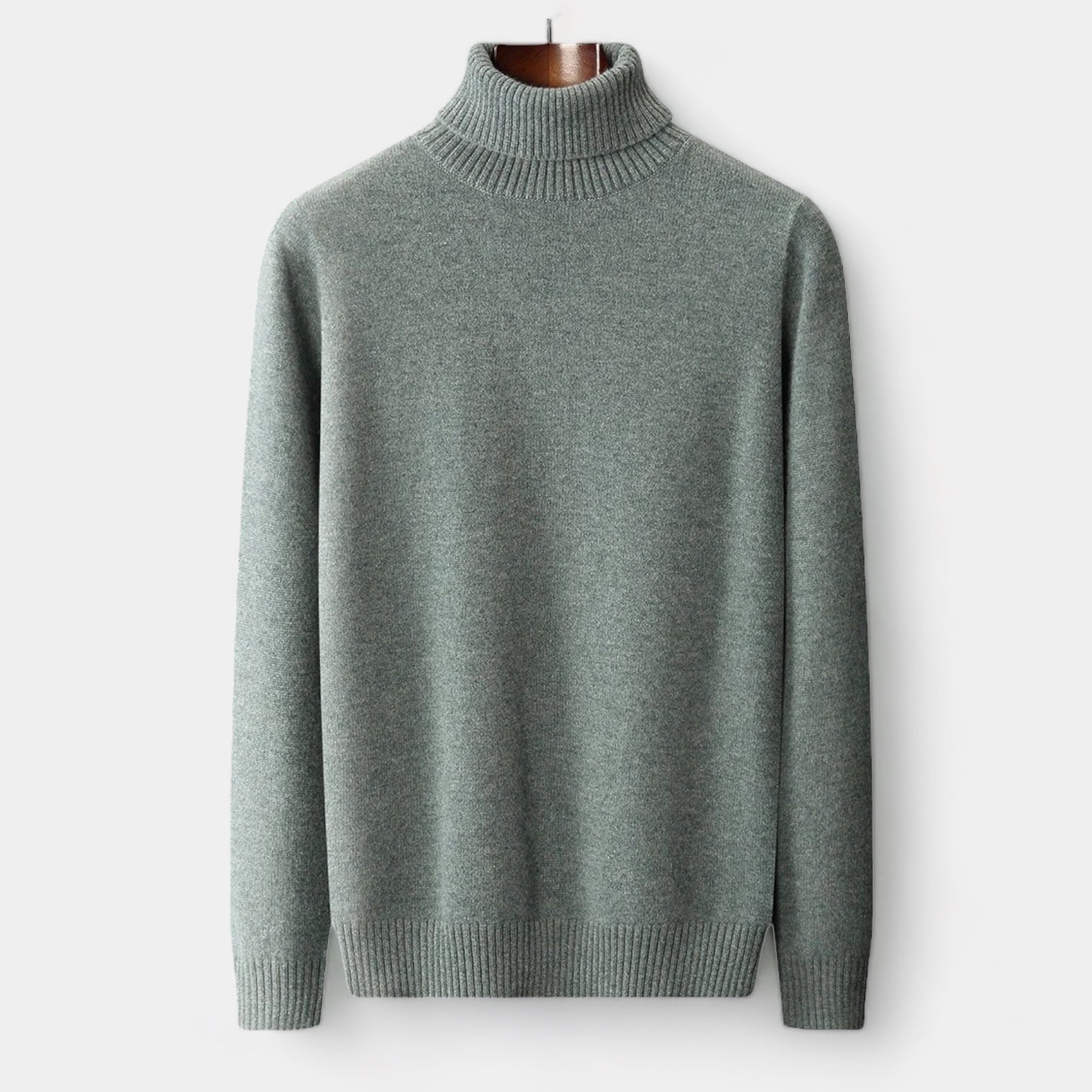 Merino Wool Turtleneck Sweater Old Money