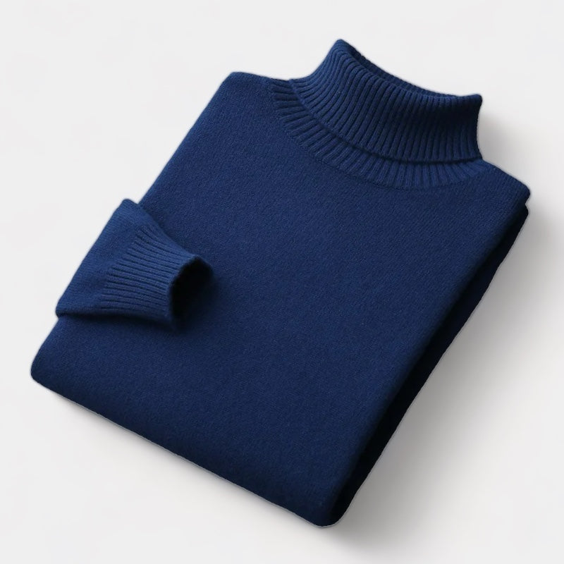 Merino Wool Turtleneck Sweater Old Money