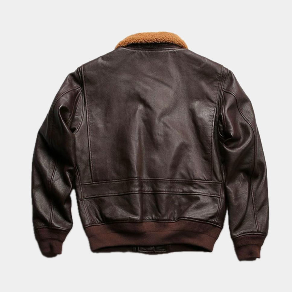 Old Money Leather Coat