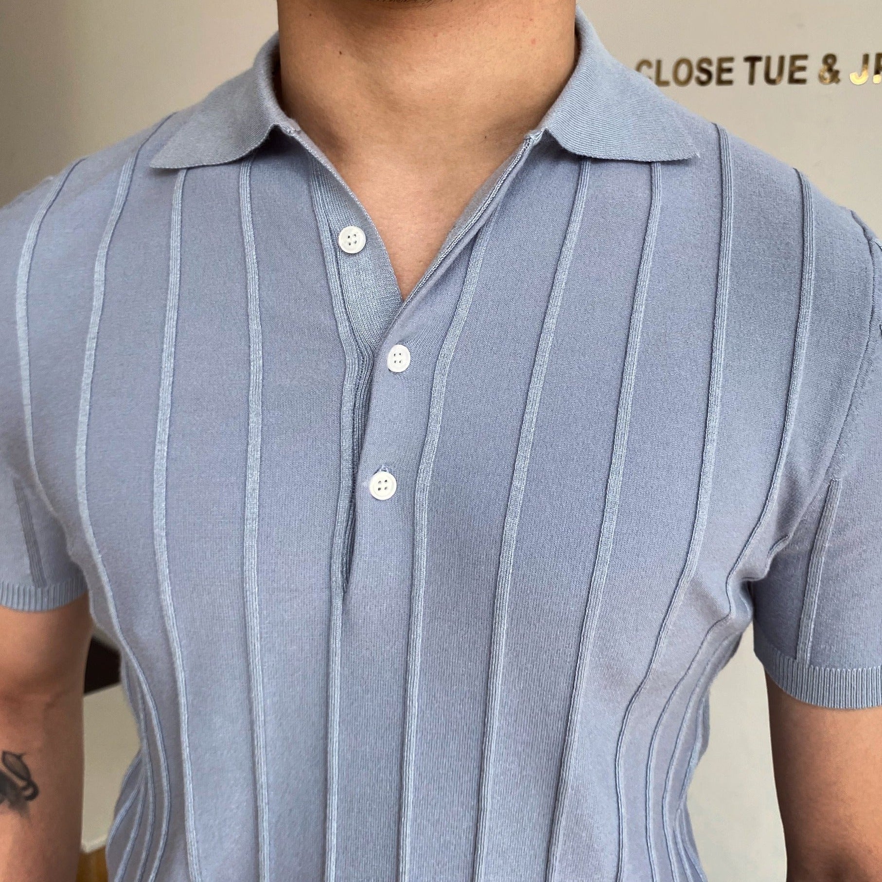 Striped Old Money Polo