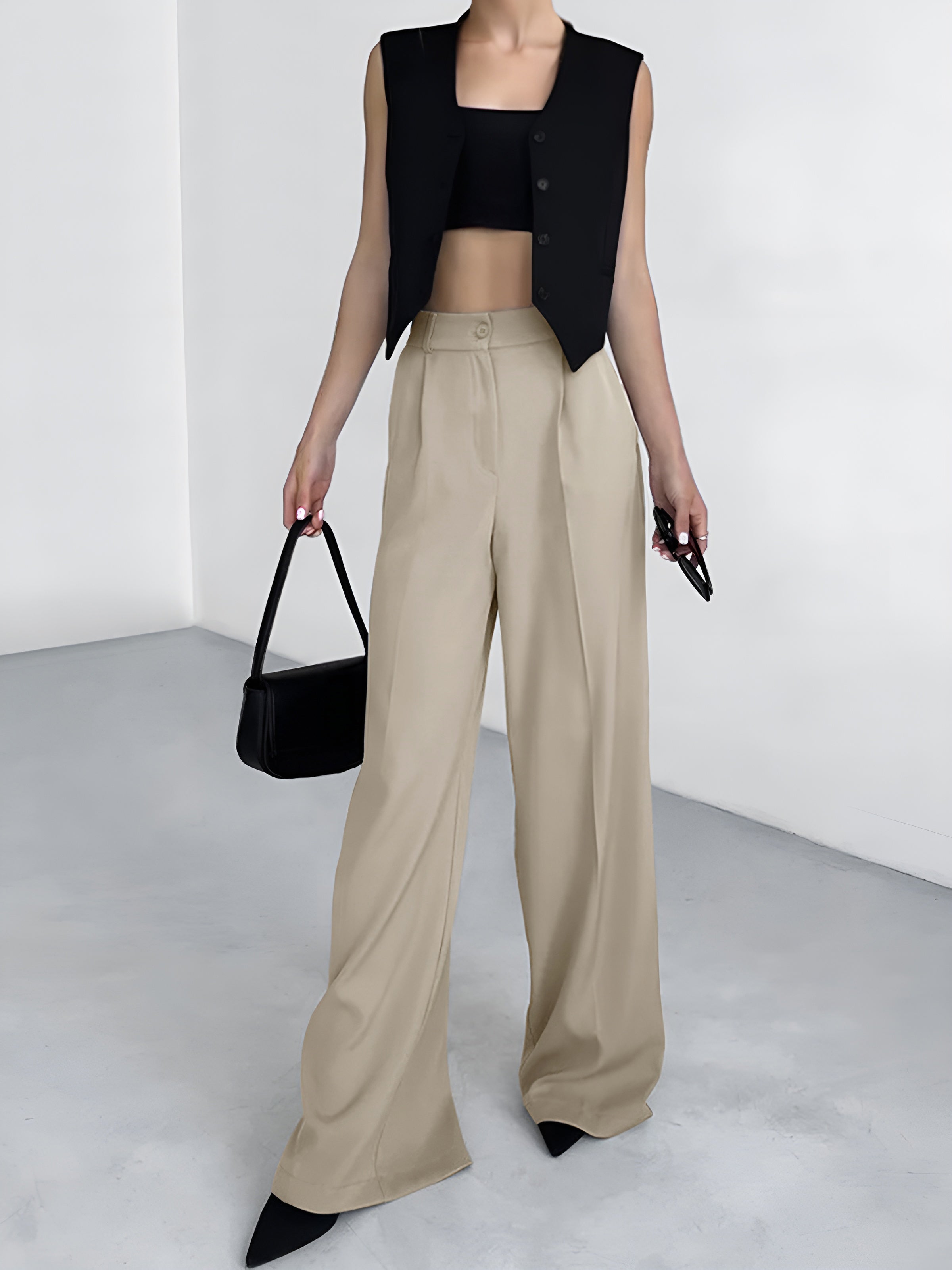 Old Money Pockets Wide Leg Pants - For Women