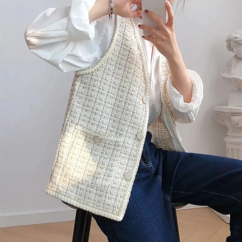 Vintage Tweed Vest for Women
