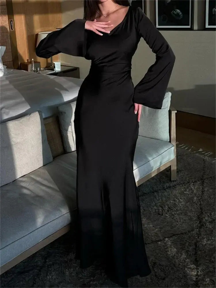 Black Silk Dress