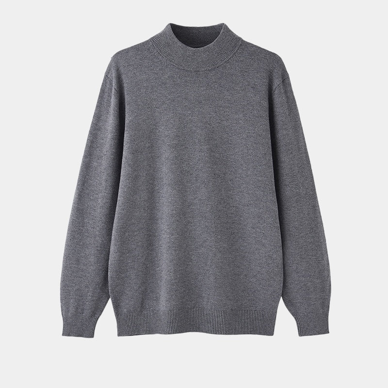 Pull à Demi-Col Roulé en Laine  Old Money