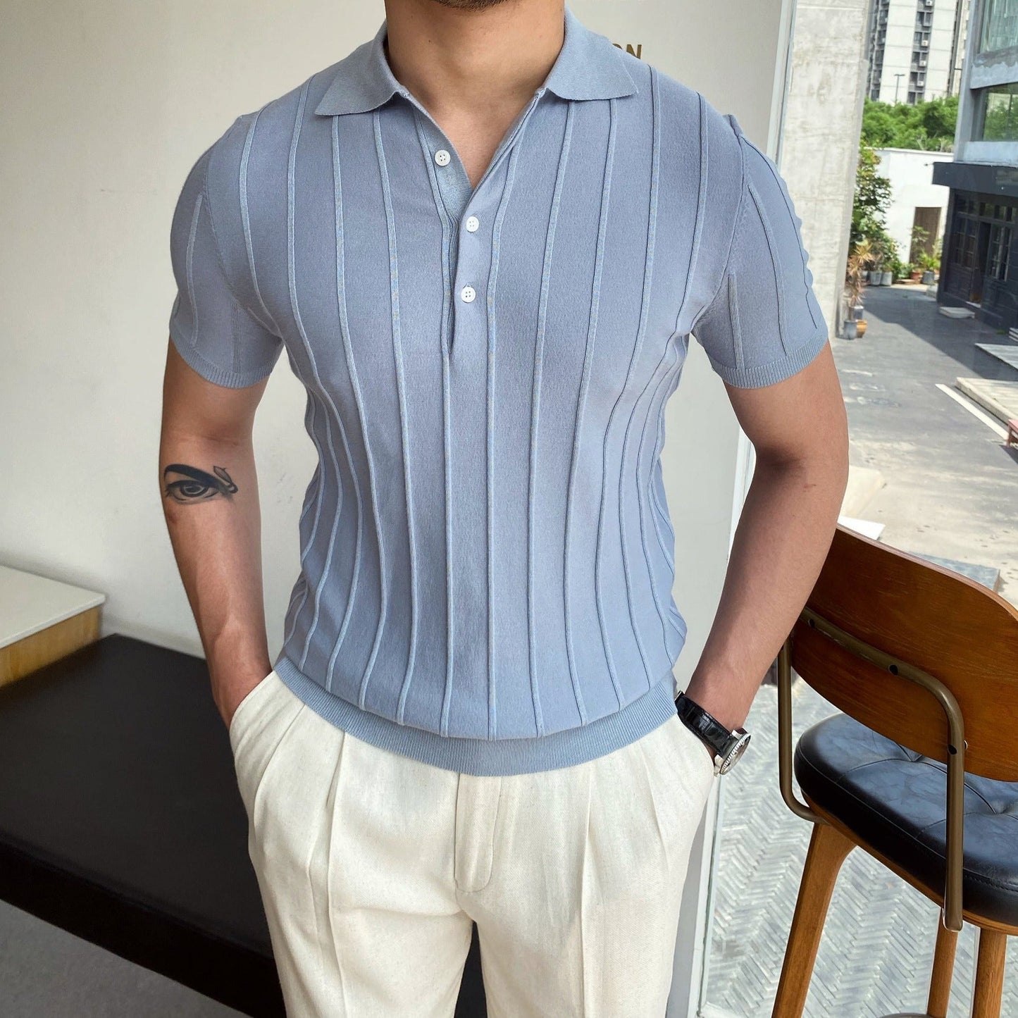 Polo rayé Old Money