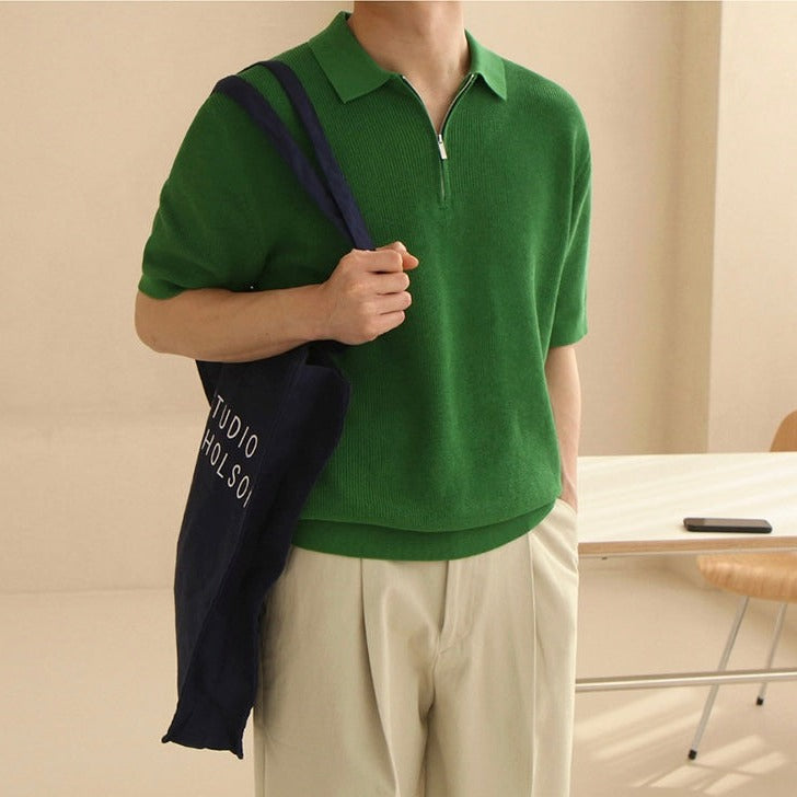 Old Money Zip Polo