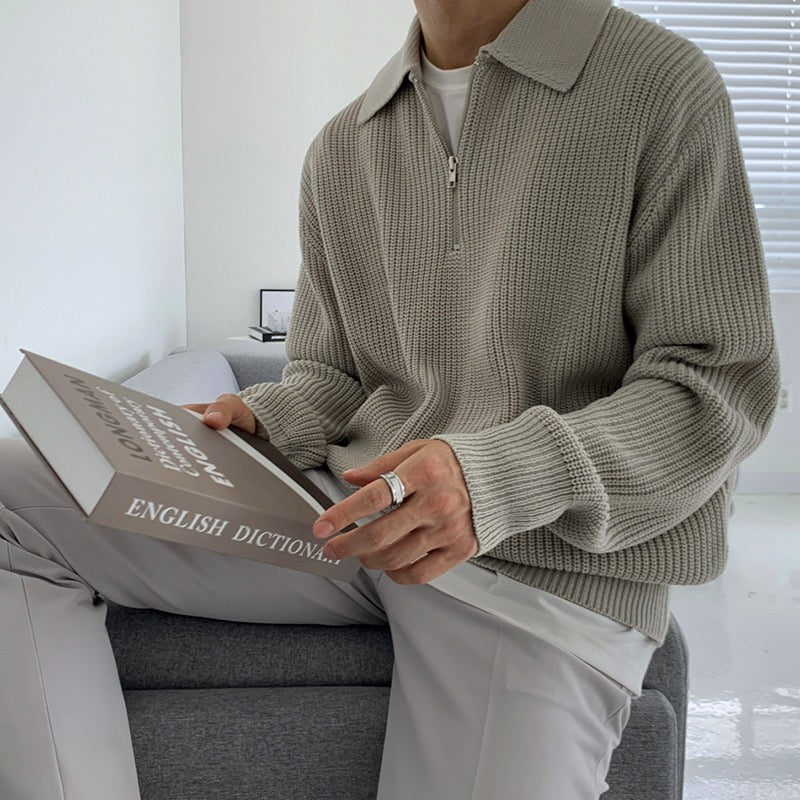 Old Money Zip Sweater