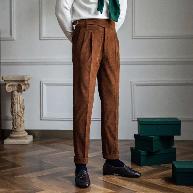 Pantalon en Velours Côtelé Old Money