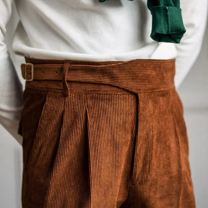 Pantalon en Velours Côtelé Old Money