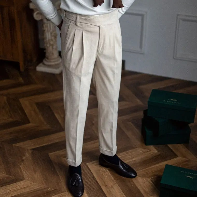 Pantalon en Velours Côtelé Old Money