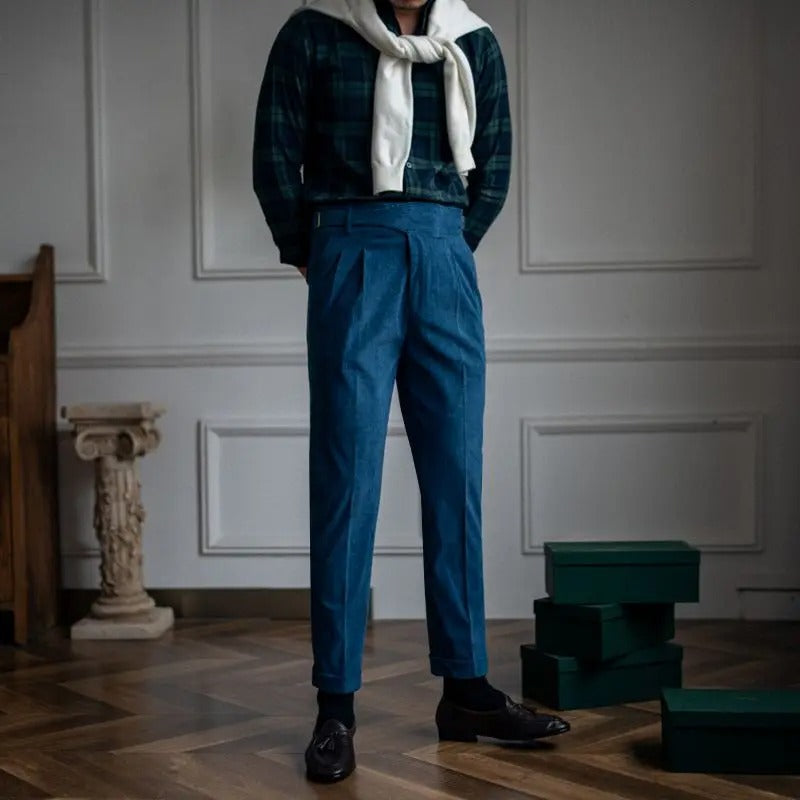 Pantalon en Velours Côtelé Old Money